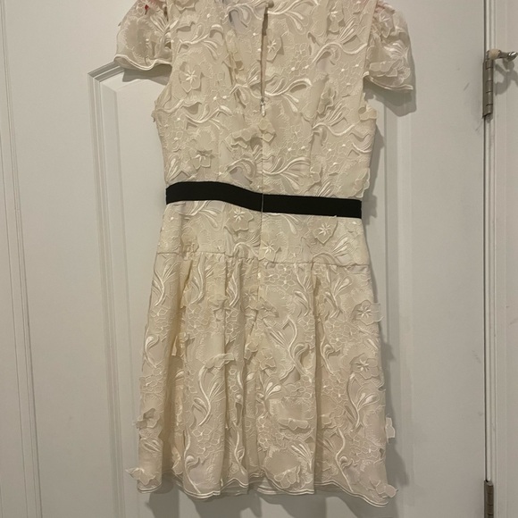BCBG Beige Beaded Lace Dress - Picture 3 of 4